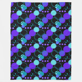 Cirklar och runda former Mönster i svart Fleecefilt