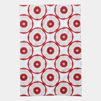 Cirklar och stjärnor för helgdagar kökshandduk