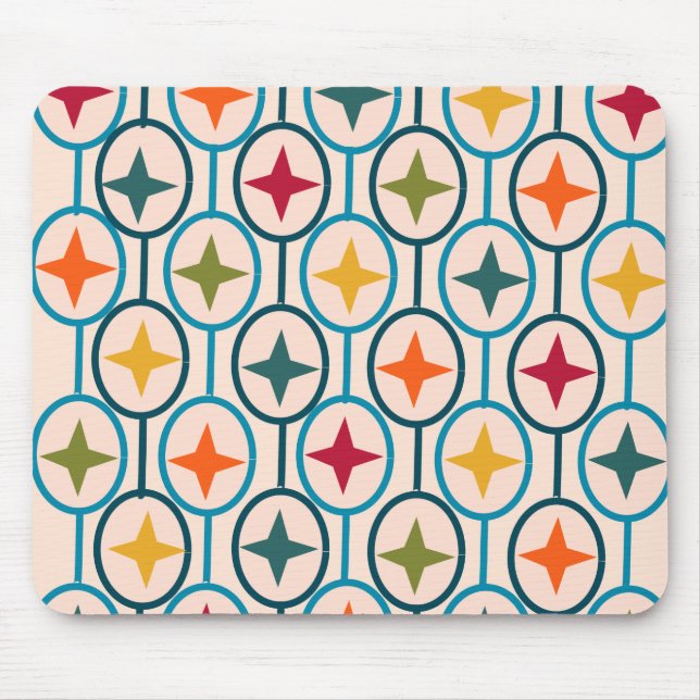 Cirklar och stjärnor musmatta (Framsidan)
