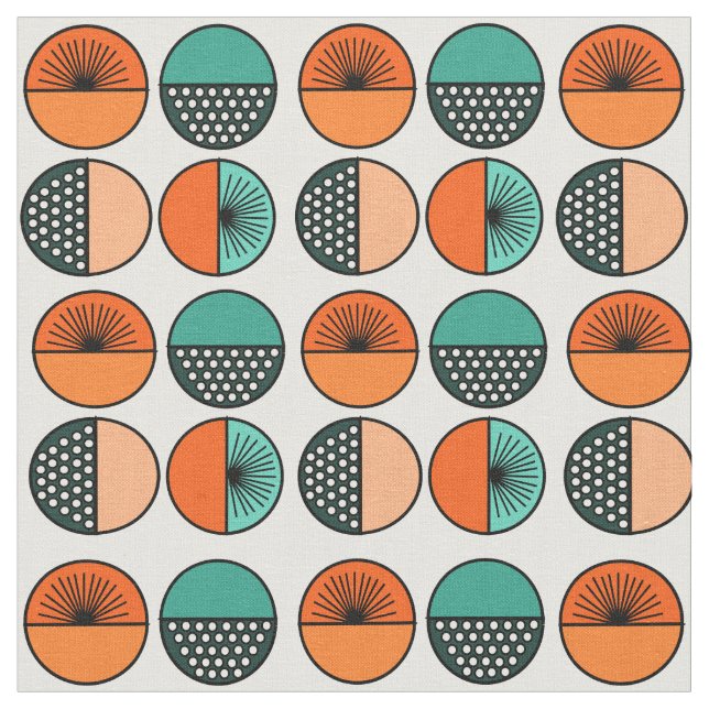 Cirklar och stjärnor tyg (Närbild)