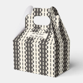 Cirklar på ränder - Gavel i kolkrita och kräm Presentaskar