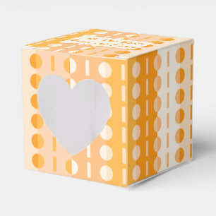 Cirklar på ränder-Orange Peach Ombre-hjärta Presentaskar