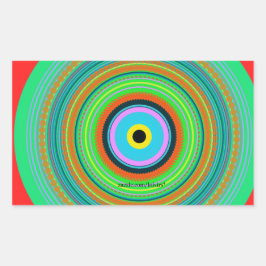 Cirklar Rektangulärt Klistermärke