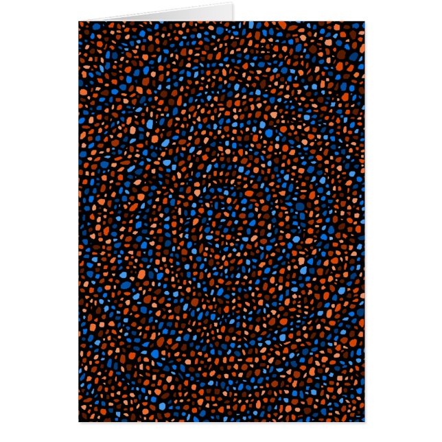 Cirklar spiral Digital konst Hälsningskort (Framsidan)