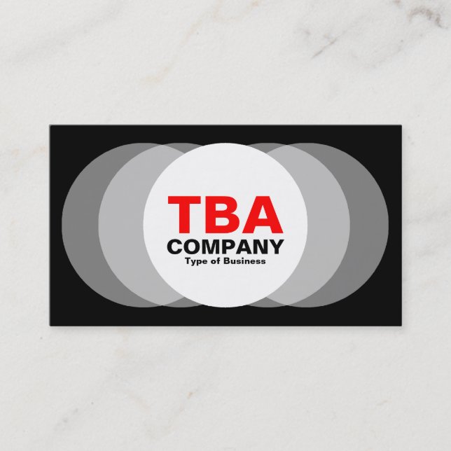 Cirklar - svarta visitkort (Framsida)
