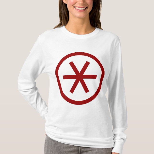 Cirklat utmärka med en asterisk t-shirt (Framsida)