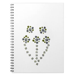 Cirklerna ger sken som en träd gren anteckningsbok