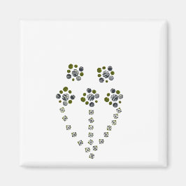 Cirklerna ger sken som en träd gren magnet