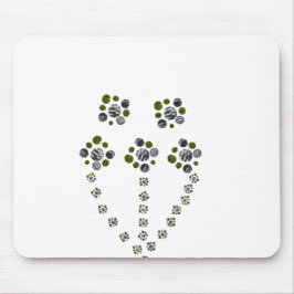 Cirklerna ger sken som en träd gren musmatta