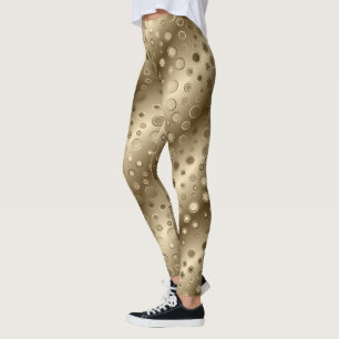Cirklerna guld och Beige Leggings