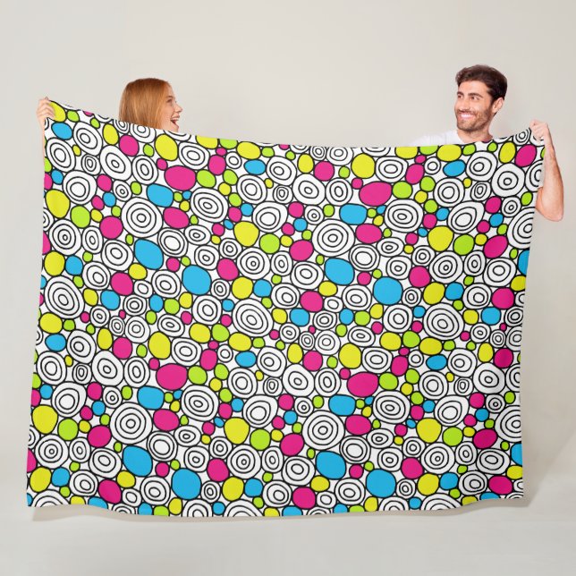 Cirklerna Mönster 210819 - Färg 01 Fleecefilt (På plats)