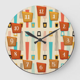 Cirkulär atomretro stor klocka