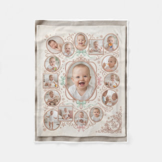 Cirkulär baby-fotogalleri Rutig Flygande filt