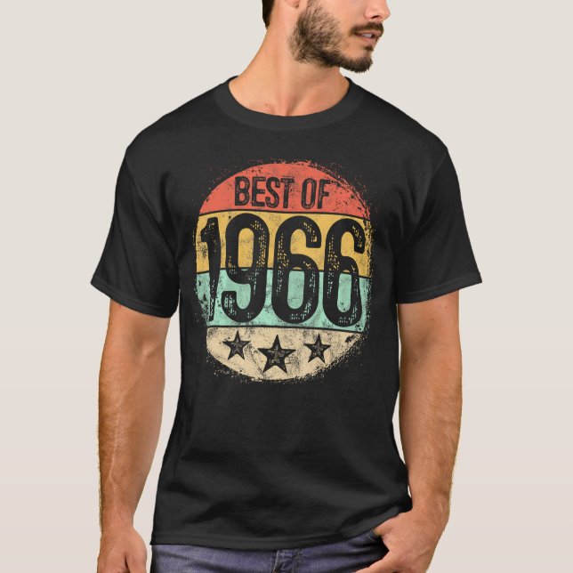 Cirkulär bäst 1966 58 år gammal 58:e födelsedagen t shirt (Framsida)