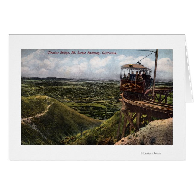 Cirkulär Bridge Pacific Railway View Hälsningskort (Framsidan Horizontal)