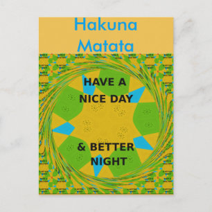 Cirkulär design "Ha en trevlig dag och bättre natt Vykort