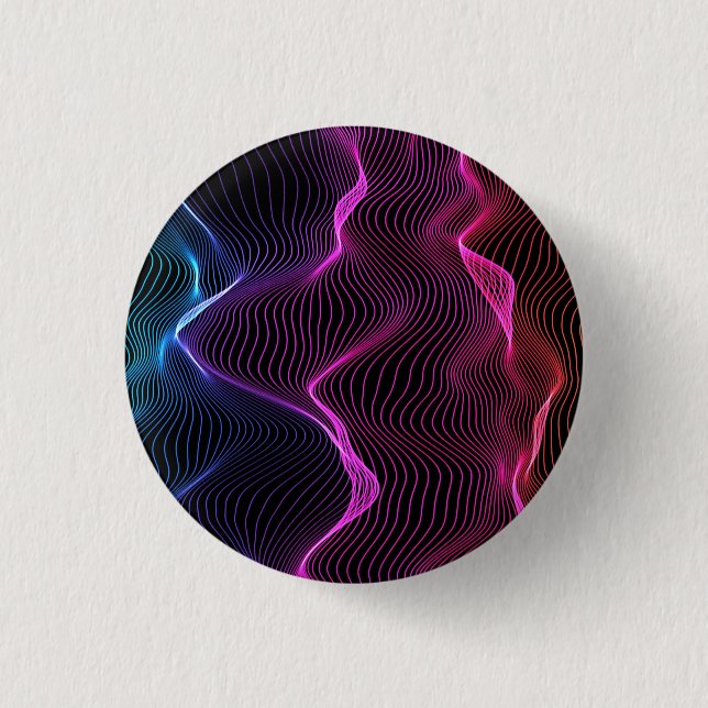 Cirkulär design med livfulla, vågiga linjer i rosa knapp (Framsida)