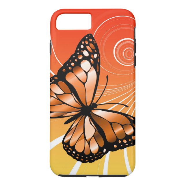 Cirkulär fjärilsdesign Case-Mate iPhone skal (Baksida)