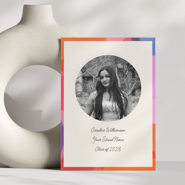 Cirkulär fotofärgrik kant Modern examen Meddelande (Skapare uppladdad)