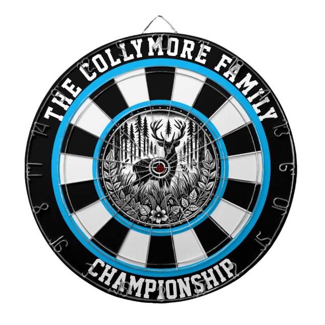 Cirkulär Hjort Bullseye-teckning Darttavla (Framsidan)