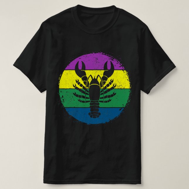 Cirkulär kräftor silhuette crab mardi gras masqu t shirt (Design framsida)
