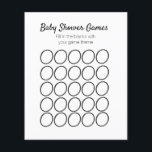 Cirkulär mall för baby shower-spel flygblad<br><div class="desc">Bingo-mallar för baby shower-tema</div>