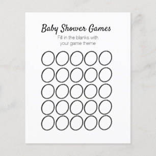 Cirkulär mall för baby shower-spel flygblad