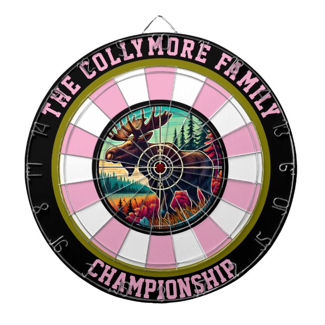 Cirkulär moose Bullseye Artwork Darttavla (Framsidan)