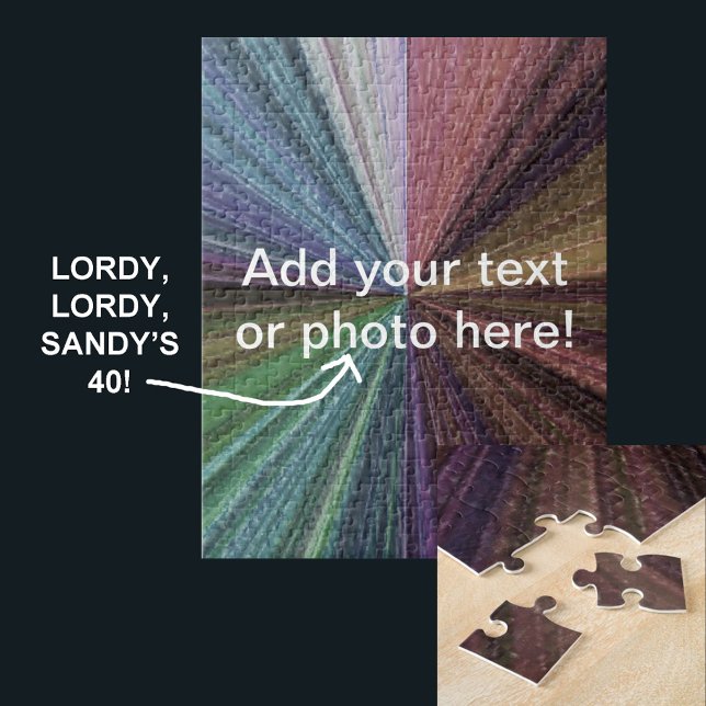 Cirkulär övertoning Jordens regnbåge Pussel (Circular Gradient Earthy Rainbow Jigsaw Puzzle)