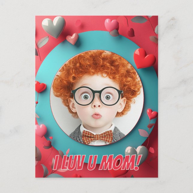 Cirkulär romantiska hörn vykort (Framsida)