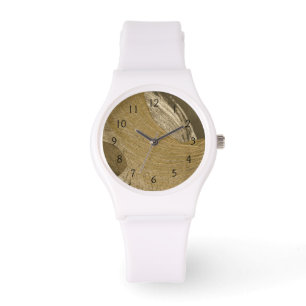 Cirkulär sandstorm i Tan och Mörk Brown Armbandsur