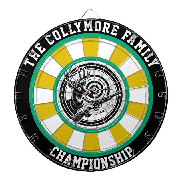 Cirkulär skogsdesign med Hjort Darttavla (Framsidan)