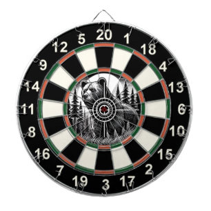 Cirkulär stödraster Bear Bullseye Art Darttavla