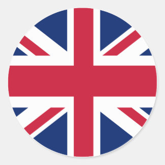 Cirkulär Union Jack-dekal Runt Klistermärke