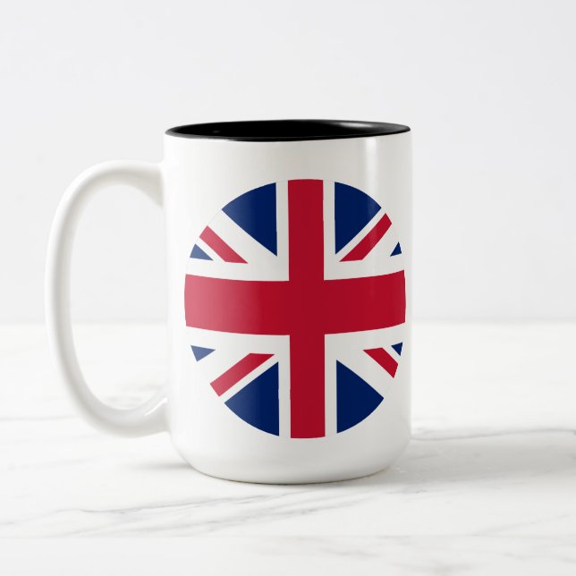 Cirkulär Union Jack Tvåtons Kaffe Mugg (Vänster)