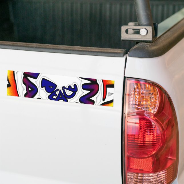 Cirkulär utskrift av Peace Hakuna Matata-konst Bildekal (På lastbil)