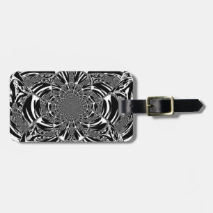 Cirkulär Zebra Kaleidoscope Art-utskrift Bagagebricka