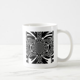 Cirkulär Zebra Kaleidoscope Art-utskrift Kaffemugg