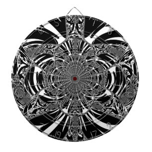 Cirkulär Zebra Kaleidoscope Art-utskrift Piltavla