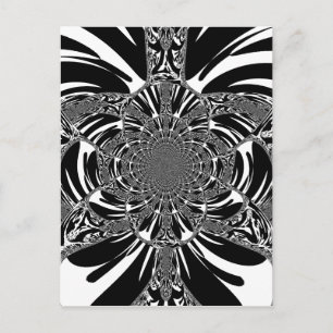 Cirkulär Zebra Kaleidoscope Art-utskrift Vykort