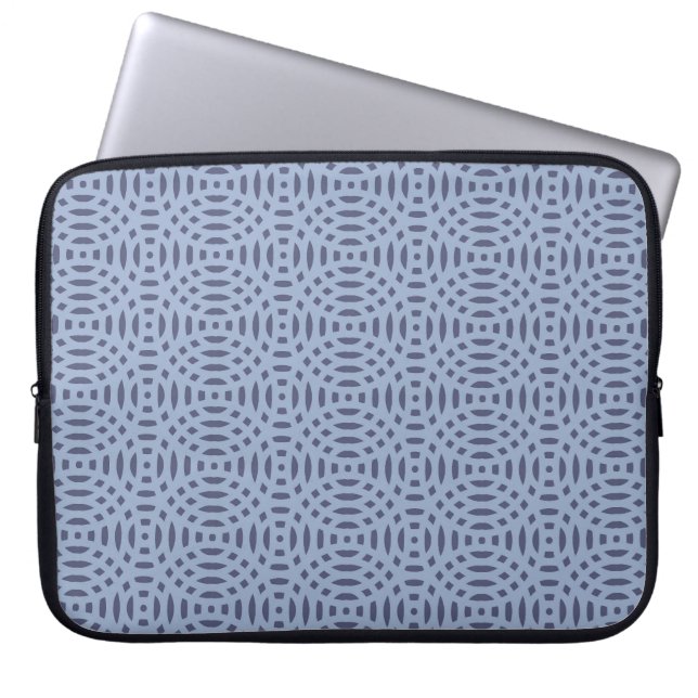 cirkulära former sömlöst mönster laptop fodral (Framsidan)