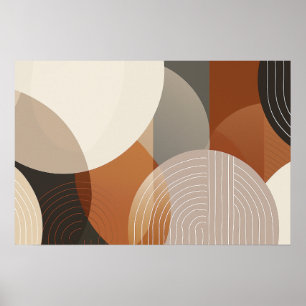 Cirkulära formulär med linjer med textutrymme poster