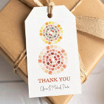 Cirkulära mosaiker tack presentetikett<br><div class="desc">En vacker minimalistisk handmålad cirkulär mosaikdesign i varma jordnära toner av terrakotta, rodnad, sand och lera. Den mjuka akvarellstrukturen ger den en hantverksmässig, organisk look, medan den rena vita bakgrunden håller den modern och elegant. Perfekt för små företag, bröllop, baby shower eller handgjorda presenter. Passar perfekt till rustika, boho eller...</div>