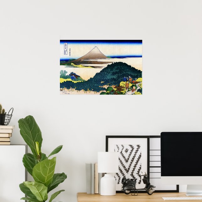 Cirkulära tallar av Aoyama Hokusai 1830 Poster (Hemmakontoret)