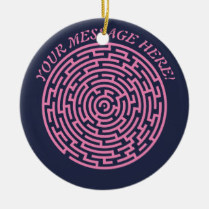 Cirkulärt Maze Julgransprydnad Keramik