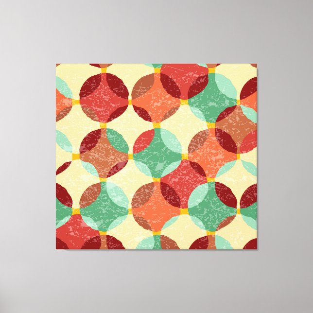 Cirkulärt mosaiskt mönster, geometrisk illustratio canvastryck (Framsida)