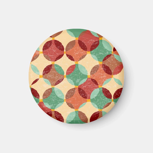 Cirkulärt mosaiskt mönster, geometrisk illustratio magnet (Framsidan)