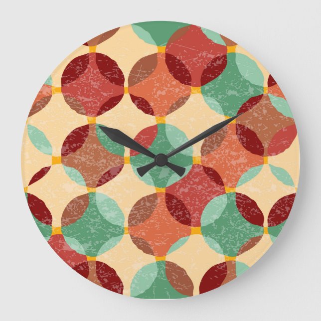 Cirkulärt mosaiskt mönster, geometrisk illustratio stor klocka (Framsida)