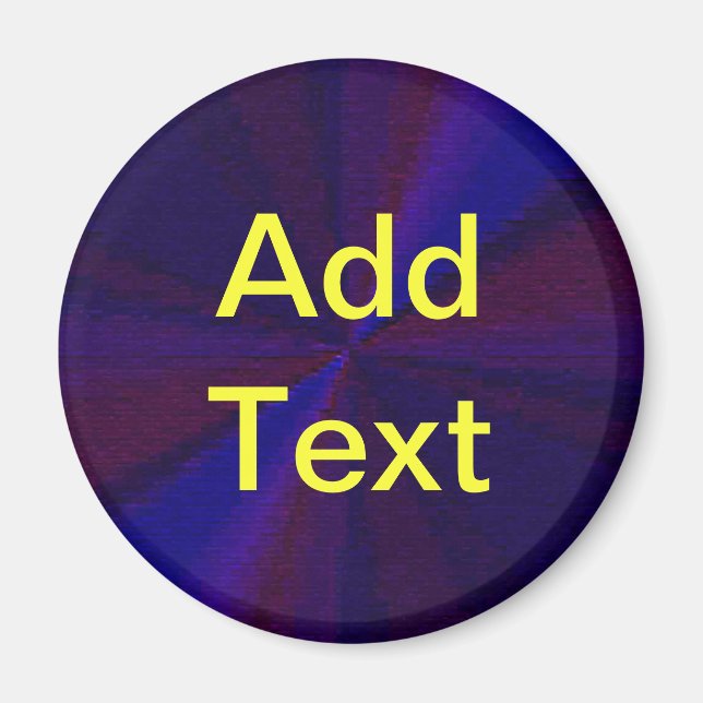 Cirkulärt övertoningsmönster, blått till Lila Magnet (Framsidan)