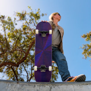 Cirkulärt övertoningsmönster, blått till Lila Skateboard Bräda 19,5 Cm